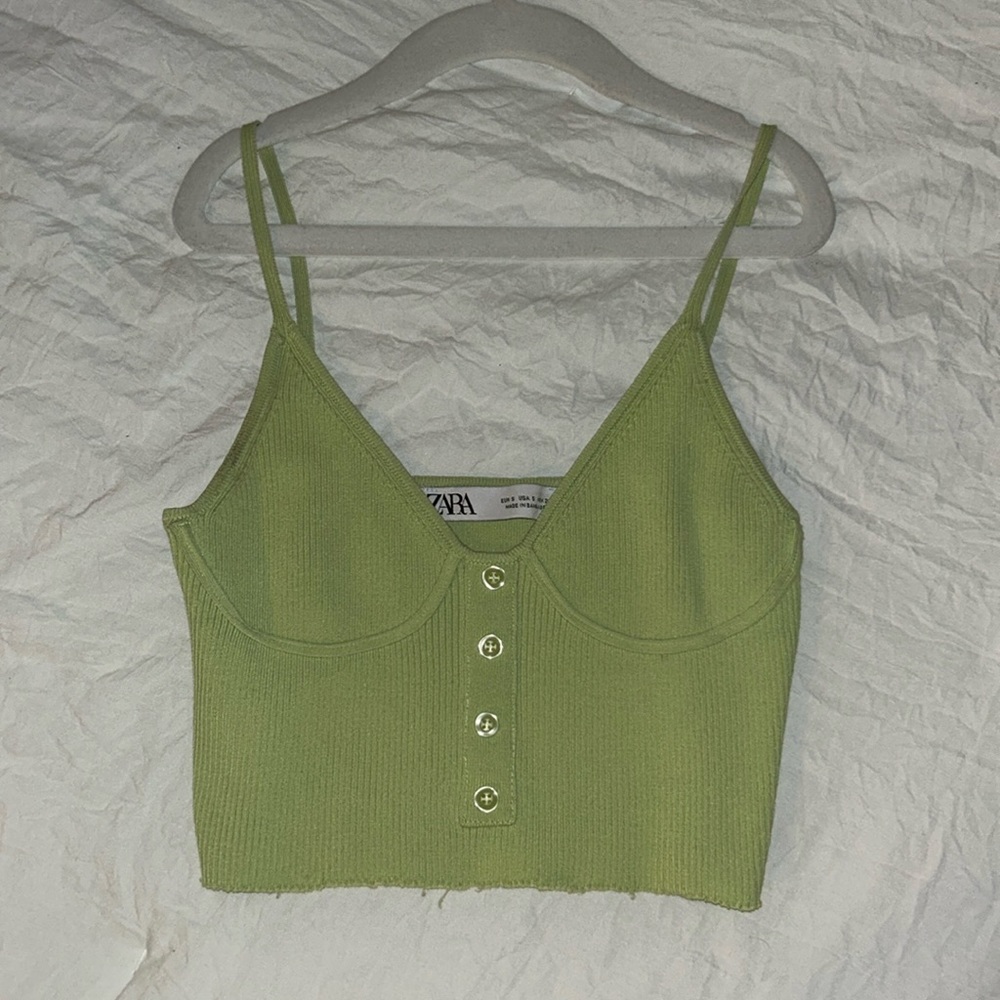 Cute green Zara tank top